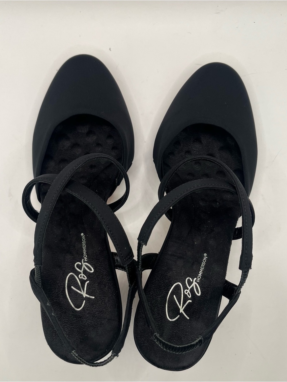 Ros Hommerson New Women's 8.5 Caliente Black Slingback Low Heel Pumps - Picture 6 of 7